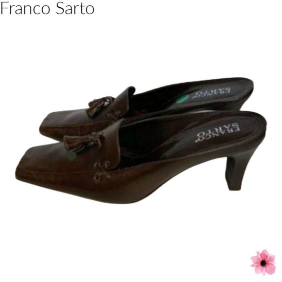 Franco Sarto Shoes - Franco Sarto Brown Leather Slip On Loafers Size 9M
